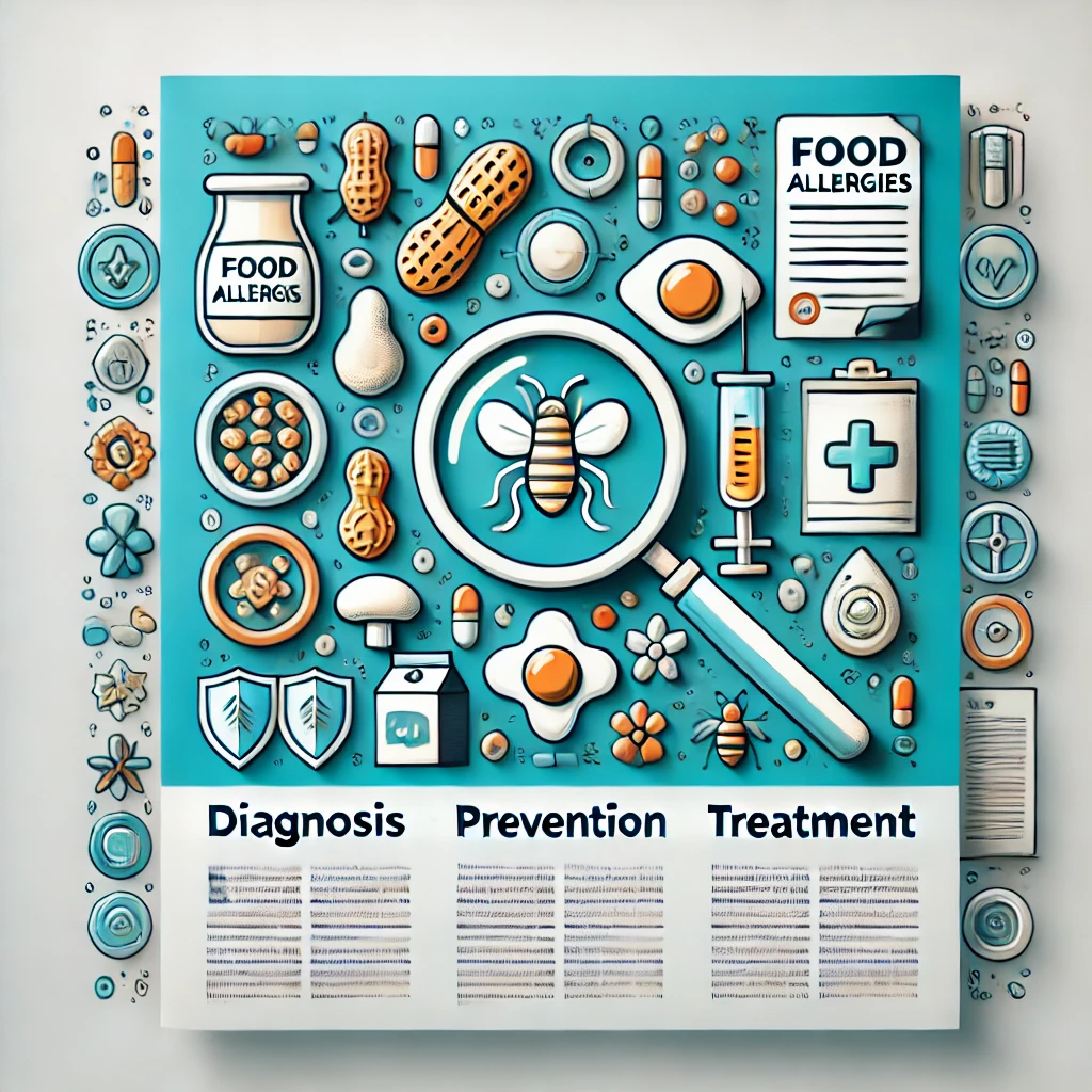 DALL·E 2024 12 24 13.03.29 A visually informative and clean design for an article title about food allergies featuring symbols or illustrations of common allergens like peanuts